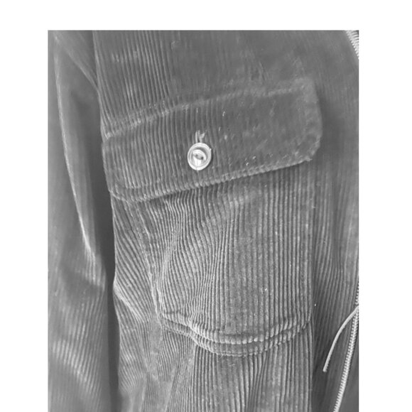 🍀🍀Jones New York Sport Black Corduroy Jacket Large - Picture 5 of 7